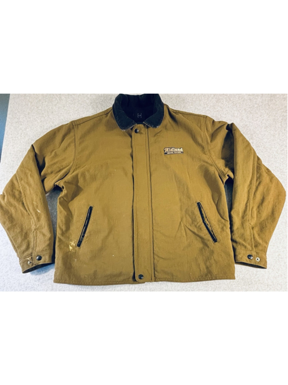 Vintage i/d Canvas Work Jacket Brown Duck Blanket Lined Made In Canada LG
